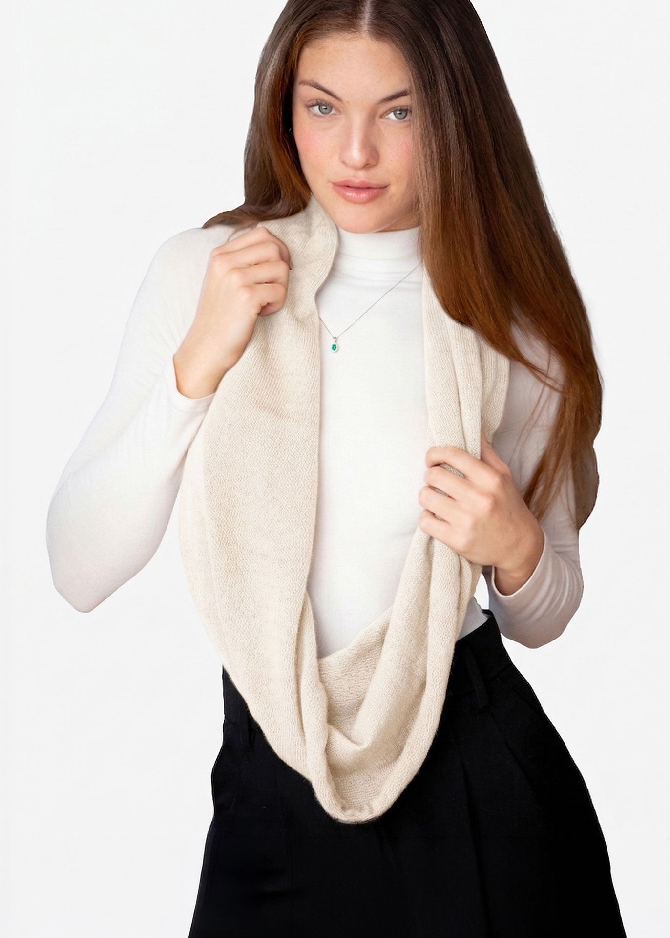 White Baby Alpaca Scarf
