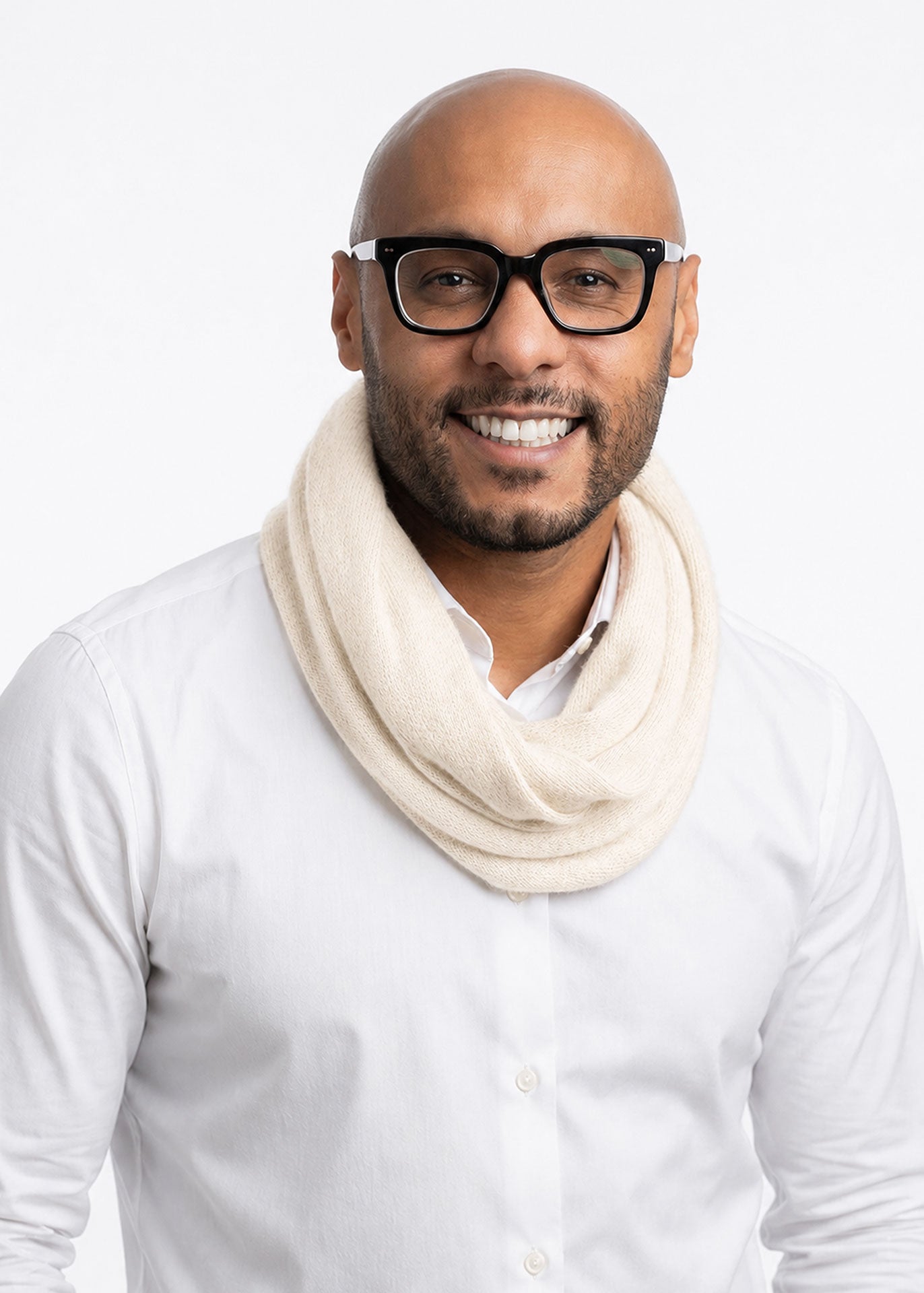 White Baby Alpaca Scarf
